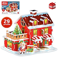 3D-конструктор «Магазин подарков», с гирляндой 29 деталей
