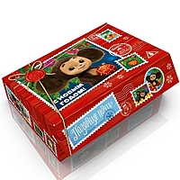 Коробка подарочная "С Новым Годом!", Чебурашка посылка, 21х15х5 см