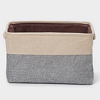 Короб для хранения вещей LaDо́m, 31,5×23х19 см, цвет бежевый/серый