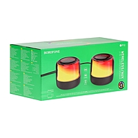 Портативная колонка Borofone BP12, 2в1, 10 ВТ, кабель 1.36 м, BT5.2, AUX, чёрная