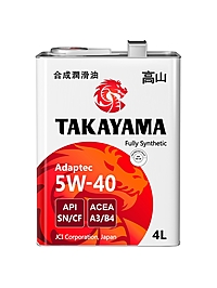 Масло моторное Takayama Adaptec 5W-40 SN/CF A3/B4 4 л синт.