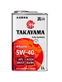 Масло моторное Takayama Adaptec 5W-40 SN/CF A3/B4 1 л синт.