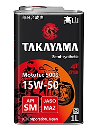 Масло моторное Takayama Mototec 5000 15W-50 4T Ester 1 л п/синт.