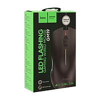 Мышь Hoco GM19, игровая, проводная, подсветка, 1000 dpi, чёрная