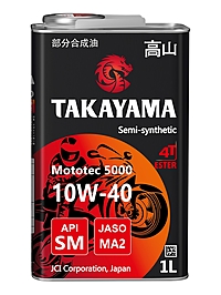 Масло моторное Takayama Mototec 5000 10W-40 4T Ester 1 л п/синт.