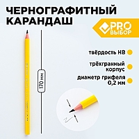 Карандаш чернографитный НВ PROвыбор "Градиент"