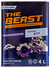 Масло трансмиссионное THE BEAST ATF 3 4 л синт.
