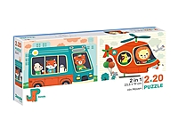 Пазл 2 в 1 В движении 2 пазла по 20 элементов P1204