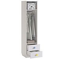 Шкаф комбинированный 400х420х1910 белый рамух