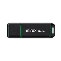 Флешка Mirex SPACER, 64 Гб ,USB2.0, чт до 25 Мб/с, зап до 15 Мб/с, чёрная