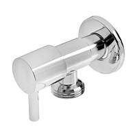 Кран угловой ZEIN, 1/2" х 3/4", кран-букса латунь, нержавеющая сталь, хром