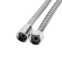 Душевой шланг ZEIN Z50PS, 200 см, цинковые гайки 1/2", пластиковая втулка, нержавеющая сталь, Имп/Имп