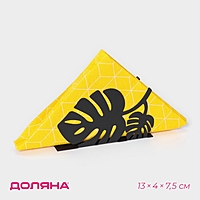 Салфетница "Листья" 13х4х7,5 см  см, цвет черный