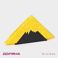 Салфетница "Горы" 15х4х6 см  см, цвет черный