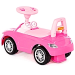 Каталка-автомобиль SuperCar №1 со звуком розовая 84477