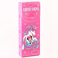 Пенал футляр пластик, Минни Маус и Единорог