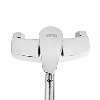 Смеситель для ванны ZEIN Z2740, излив 35 см, картридж 35 мм, с душевым набором, хром