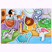 Обучающая доска с липучками «Где чей домик. Африка»