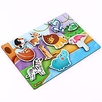 Обучающая доска с липучками «Где чей домик. Африка»