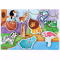 Обучающая доска с липучками «Где чей домик. Африка»