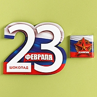 Валентинка с шоколадом 5 г "С днём защитника отечества"