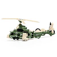 Робот «Военный вертолёт», трансформируется, собирается из 3-х машинок