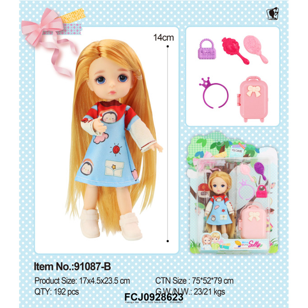 Кукла-малышка путешественница Sally 91087-B на блистере