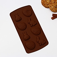 Силиконовая форма для выпечки "ХВ", 10.6 х 20.7 см