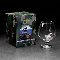 Бокал "Непробиваемый. Сухопутные", для коньяка, эмблема с пулей, 390 мл