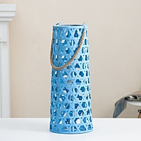 Настольная лампа "Асура" Е27 15Вт голубой 16х16х51 см