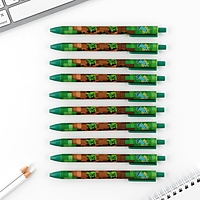 Автоматическая матовая шариковая ручка "Пиксели", 0,7 мм