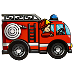 Деревянный конструктор на липучках Пожарная машина