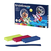 Пластилин 18 цветов, 324 г, ErichKrause "Kids Space Animals", со стеком, в картонной упаковке