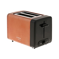 Тостер Bosch TAT4P429, 970 Вт, 6 режимов прожарки, 2 тоста, коричнево-чёрный