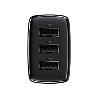 Сетевое зарядное устройство Baseus, 3USB, 3 А, 17W, чёрное