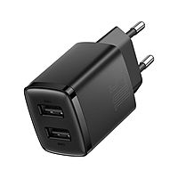 Сетевое зарядное устройство Baseus, 2USB, 2.1 А, 10.5W, чёрное