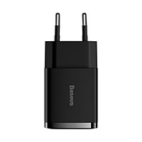 Сетевое зарядное устройство Baseus, 2USB, 2.1 А, 10.5W, чёрное