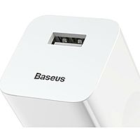 Зарядное устройство Baseus BX02 Quick Charger USB, 3A, 24W, белый