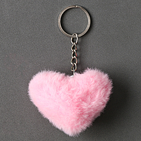 Брелок "Сердце" 6 см, цвет МИКС