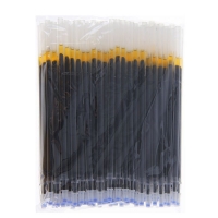 Стержень гелевый чёрный, 0,5 мм, d-5 мм, L-128 мм, игольчатый пишущий узел пластик/метал