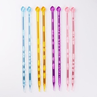 Спицы для вязания, прямые, d=10мм, 35см, 2шт, цвет МИКС