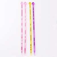 Спицы для вязания, прямые, d=9мм, 35см, 2шт, цвет МИКС