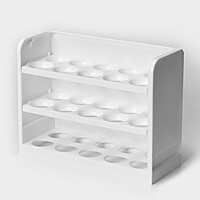 Контейнер для яиц, 30 ячеек, 25×10×19,5 см, цвет белый