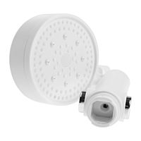 Лейка для душа ZEIN Z3540, d=90 мм, 5 режимов, кнопка «стоп», съёмный верх, белая