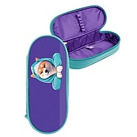 Пенал-футляр 95 х 205 х 45 мм, мягкий, текстильный, Calligrata, ПМК 27-20 резинка на клапане, "Сиба"