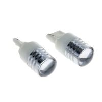 Комплект светодиодных ламп TORSO Т20 (W21W, 7440), 12В, 1 LED-COB + линза, 3 Вт, 2шт., белый