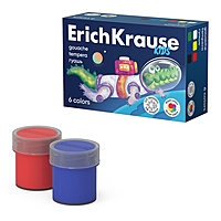 Гуашь 6цв*20мл ErichKrause Kids Space Animals, с УФ защитой яркости, в коробке