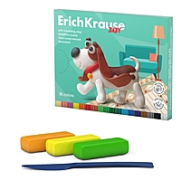 Пластилин мягкий (восковой) 18цв 234г ErichKrause Baby на раст.основе, со стеком, в коробке
