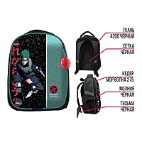 Рюкзак каркасный школьный, 37 х 28 х 19 см, Calligrata Вольт "Аниме боец"