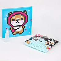 Игрушка пластик Набор для творчества Картина помпошками Корги